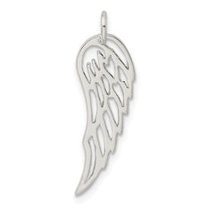Sterling Silver Polished Angel Wing Charm QC8419