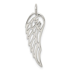 Sterling Silver Polished Angel Wing Charm QC8419