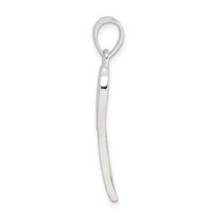 Sterling Silver Polished and Textured Angel Wing Pendant QC8420