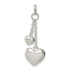 Sterling Silver Polished Puffed Heart Pendant QC8461