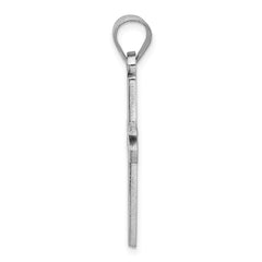 Sterling Silver Rhodium-plated Jesus Cross Small Pendant QC9003