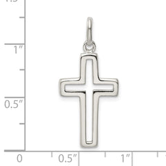 Sterling Silver Cut-out Cross Charm QC9028