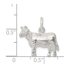 Sterling Silver Cow Charm QC904