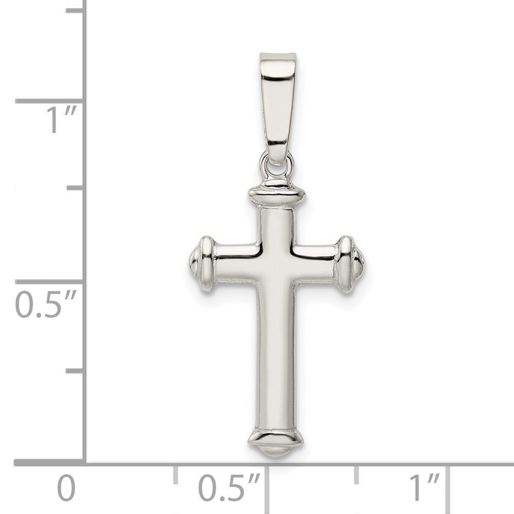 Sterling Silver Polished Cross Pendant QC9045