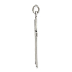 Sterling Silver Polished and Textured Cross Pendant QC9052