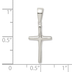 Sterling Silver Polished Cross Pendant QC9058