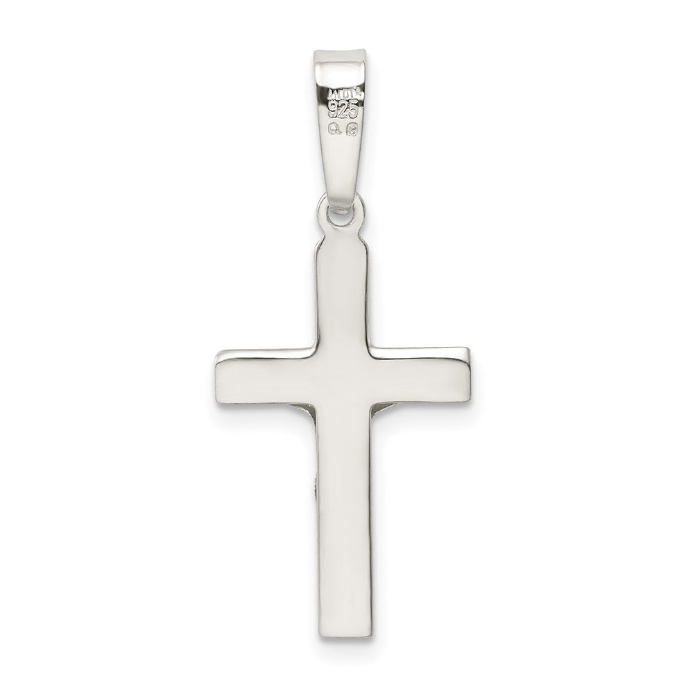 Sterling Silver Polished Crucifix Pendant QC9096