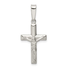 Sterling Silver Polished Crucifix Pendant QC9096