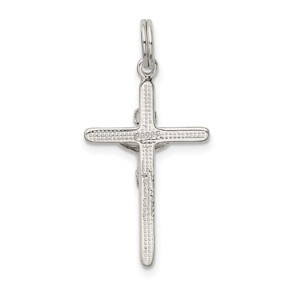 Sterling Silver Polished INRI Crucifix Charm QC9101