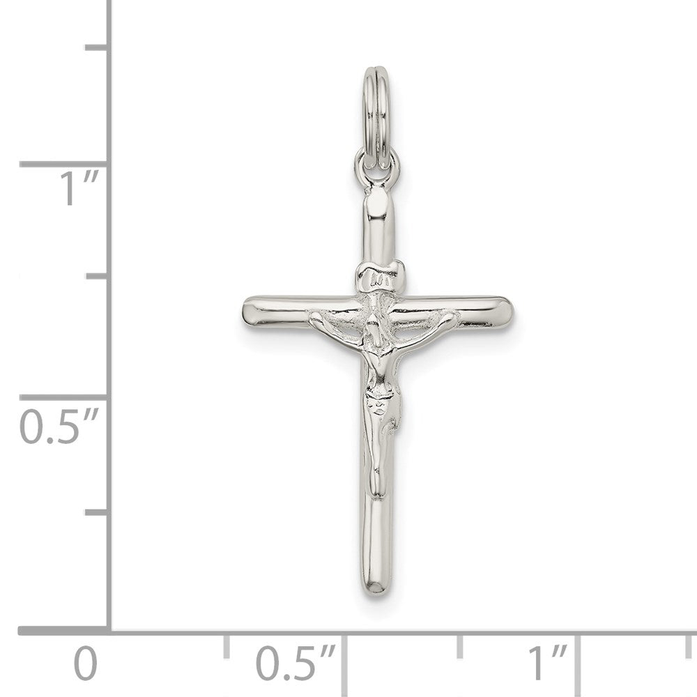 Sterling Silver Polished INRI Crucifix Charm QC9101