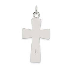 Sterling Silver Black Epoxy INRI Crucifix Pendant QC9108