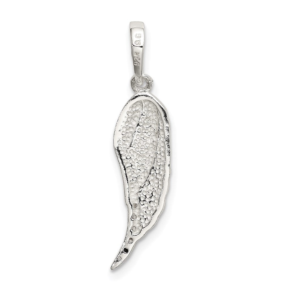 Sterling Silver Polished Wing Pendant QC9140