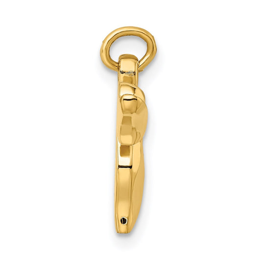 Sterling Silver Gold-plated Polished Small Chai Pendant QC9164