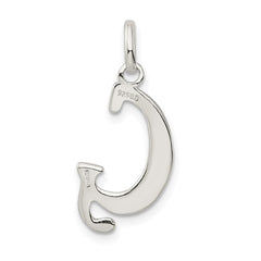 Sterling Silver Polished Glitter Enamel Letter G Initial Charm QC9181G