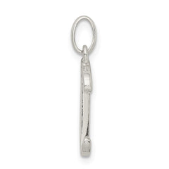 Sterling Silver Polished Glitter Enamel Letter J Initial Charm QC9181J
