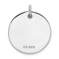 Sterling Silver Rhodium-plated Love You To Moon & Back Pendant QC9189