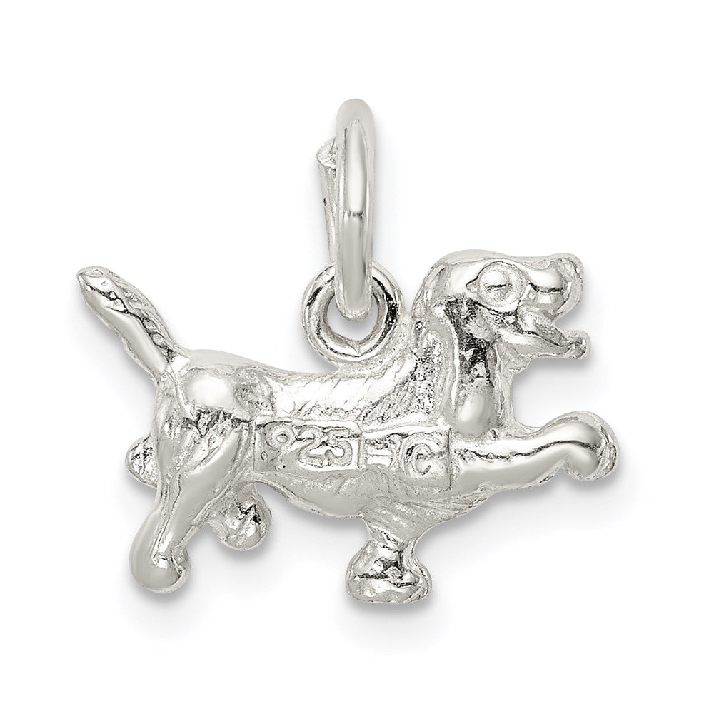 Sterling Silver Dog Charm QC923