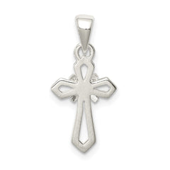 Sterling Silver Polished Cross Pendant QC9361
