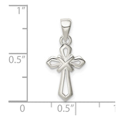 Sterling Silver Polished Cross Pendant QC9361