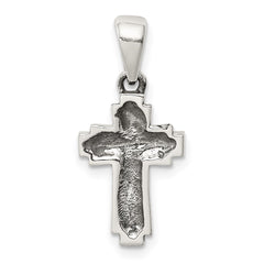 Sterling Silver Antiqued Cross Pendant QC9364