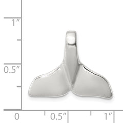 Sterling Silver Whale Tail Charm QC944