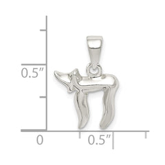 Sterling Silver Polished Chai symbol QC9451