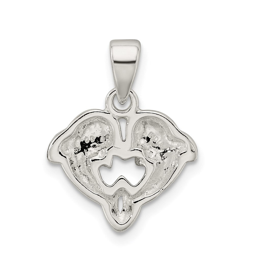 Sterling Silver Polished Dolphin Pendant QC9583