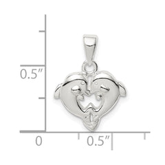 Sterling Silver Polished Dolphin Pendant QC9583