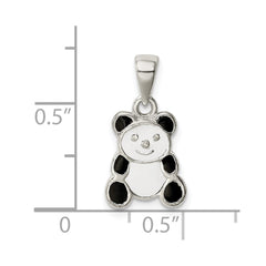Sterling Silver Enamel Panda Pendant QC9642