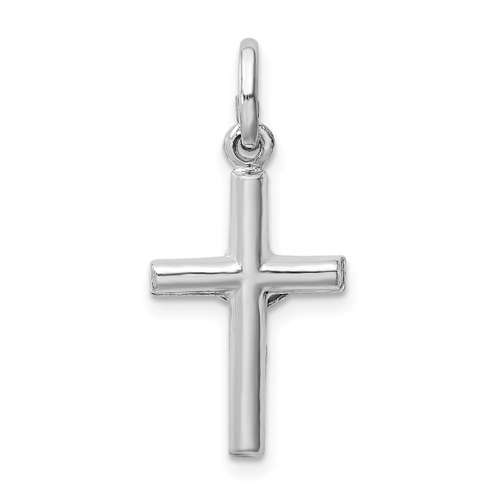 Sterling Silver Rhodium-plated Polished Crucifix Cross Pendant QC9705