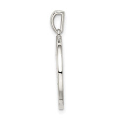 Sterling Silver Rhodium-plated & CZ Aries Zodiac Pendant QC9730