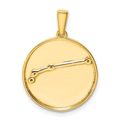 Sterling Silver Gold-plated & CZ Aries Zodiac Pendant QC9730GP