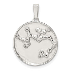 Sterling Silver Rhodium-plated & CZ Sagittarius Zodiac Pendant QC9738