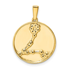 Sterling Silver Gold-plated & CZ Pisces Zodiac Pendant QC9741GP