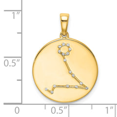 Sterling Silver Gold-plated & CZ Pisces Zodiac Pendant QC9741GP