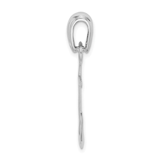 De-Ani Sterling Silver Rhodium-Plated Polished 3D Anchor Pendant QC9879