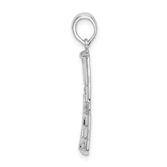 De-Ani Sterling Silver Rhodium-Plated Polished Large Key West USA Pendant QC9920