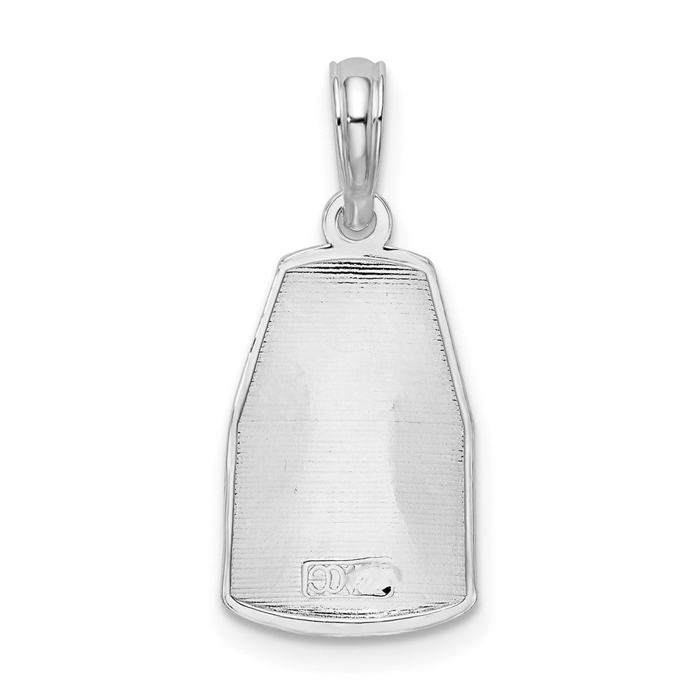 De-Ani Sterling Silver Rhodium-Plated Polished Small Key West USA Pendant QC9921
