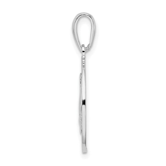 De-Ani Sterling Silver Rhodium-Plated Long Beach Island New Jersey with Sailboat Pendant QC9971
