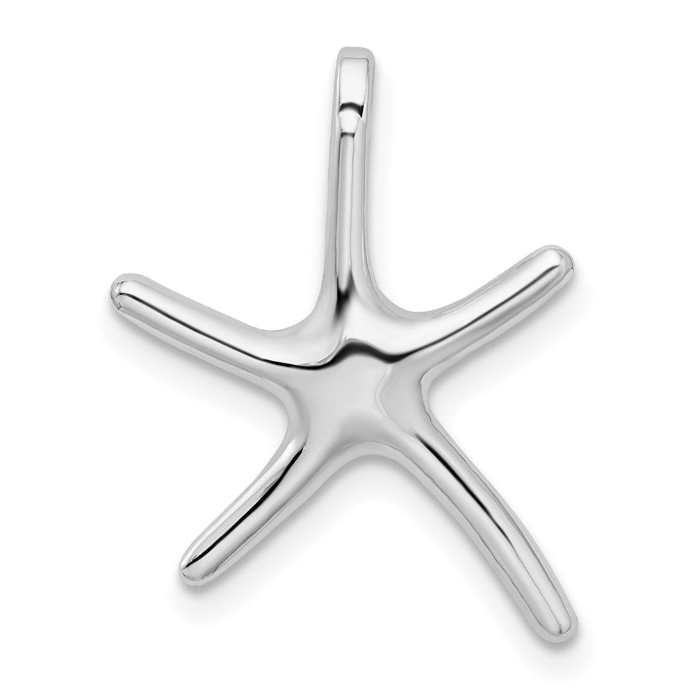 De-Ani Sterling Silver Rhodium-Plated Polished Dancing Starfish Slide QC9974