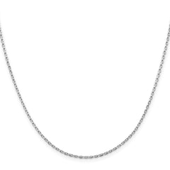 Sterling Silver Rhodium-plated 1.5mm Beveled Oval Cable ChainQCA050R