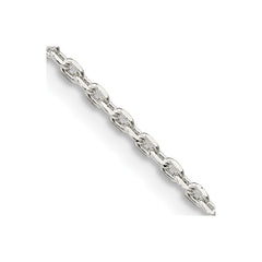 Sterling Silver 1.5mm Beveled Oval Cable ChainQCA050