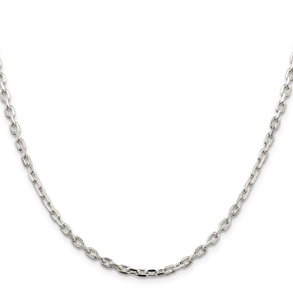 Sterling Silver 3.25mm Beveled Oval Cable ChainQCA100