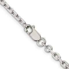 Sterling Silver 3.25mm Beveled Oval Cable ChainQCA100