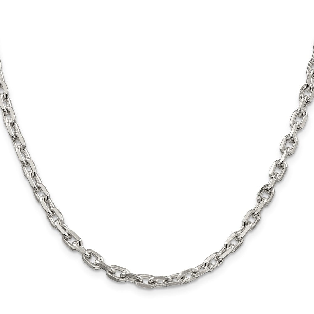 Sterling Silver 4.9mm Beveled Oval Cable ChainQCA150