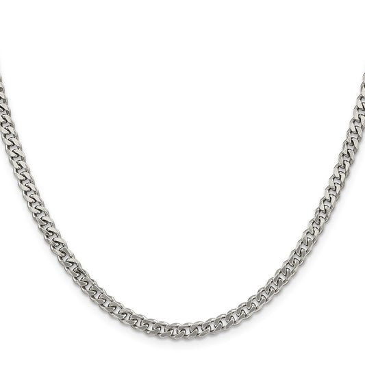 Sterling Silver Rhodium-plated 4.5mm Curb ChainQCB120R