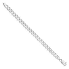 Sterling Silver Rhodium-plated 7.5mm Curb Chain QCB200R-8