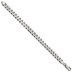 Sterling Silver Antiqued 9.3mm Curb Chain QCB250A-8