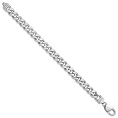 Sterling Silver Rhodium-plated 9.3mm Curb Chain QCB250R-8