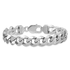 Sterling Silver Rhodium-plated 11mm Curb Chain QCB300R-8